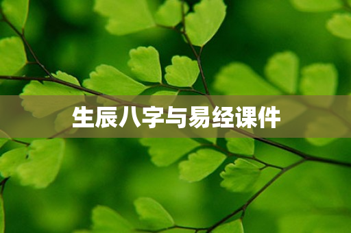 生辰八字与易经课件第1张-安香科技